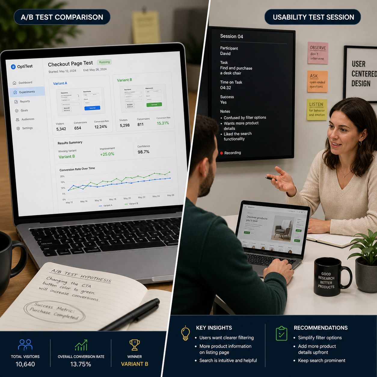 Méthodologies de test utilisateur : A/B testing et tests d'utilisabilité — comment choisir et appliquer la bonne approche